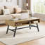 Table basse Table basse rectangulaire en bois avec tiroir Mid-Century 42 po