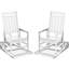 Ensemble de 2 chaises berçantes d'extérieur Hdpe-821586063