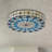 20" Vintage Tiffany Stained Glass Flush Mount Dimmable
