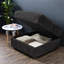 Canapé modulaire en polyester avec rangement en L pour espace de vie moderne