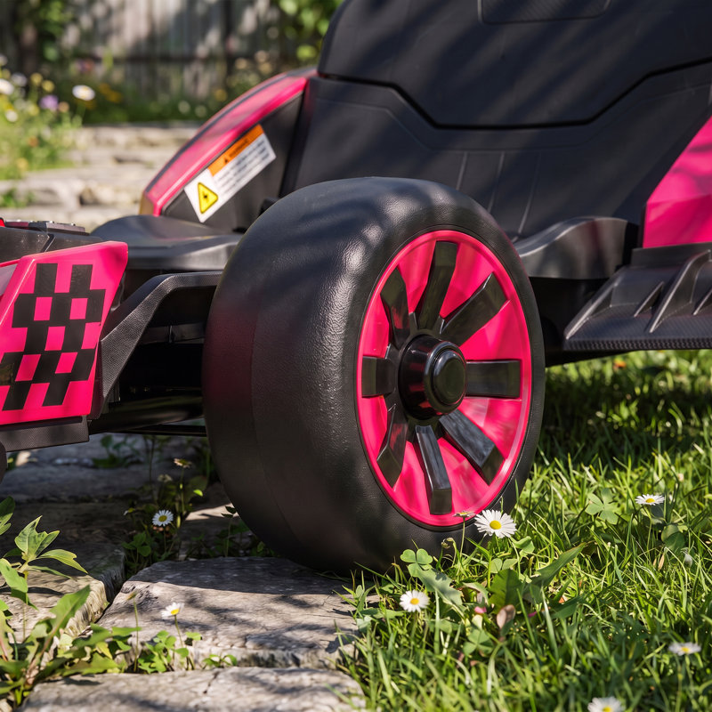 HOMCOM Go Kart Toy, Pink