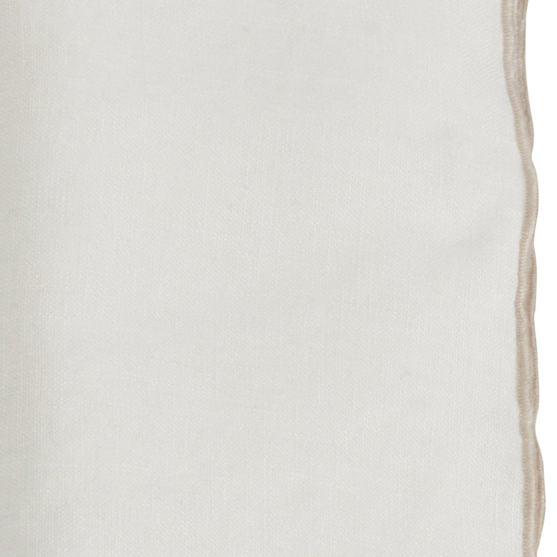 Set of 4 Dartmouth Linen No Pattern Square Napkins, Ivory