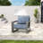 PureScape Hand-Painted Aluminum Outdoor Lounge Chair with Sunbrella Blue Cushions-122591344