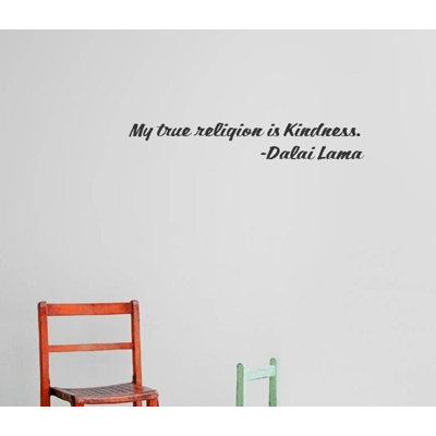 Adhésif décoratif "my true religion is-gentillesse-dalai dalai lama" , caractère de texte