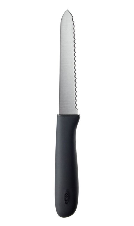 OXO 5" Stainless Steel Serrated Utility Knife Non Slip Grip