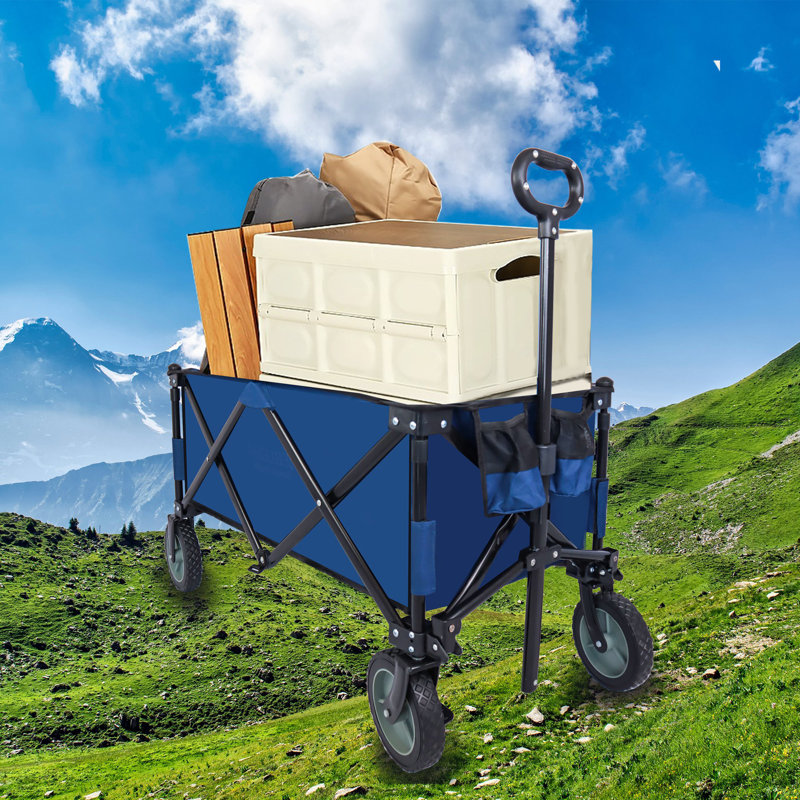 Chariot pliable utilitaire pliable, chariot de plage pliable