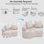 Chaise longue rembourrée incurvée sans siège requise
