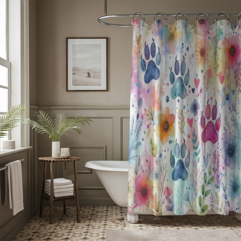Rideau de douche standard 1 pièce, H 74 po x l 71 po