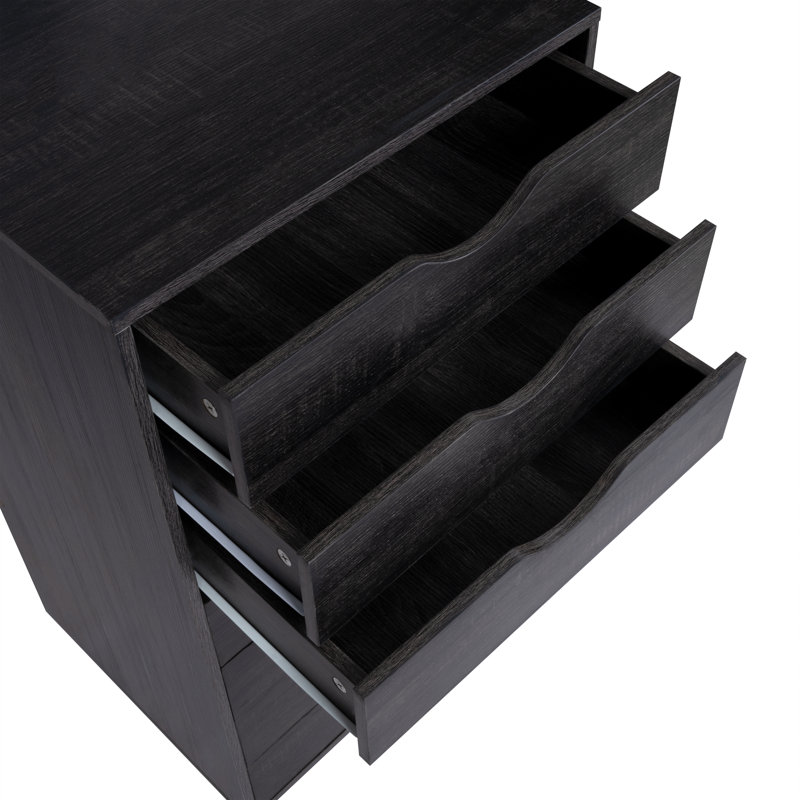 Armoire de rangement à 7 tiroirs Brixen, Noir