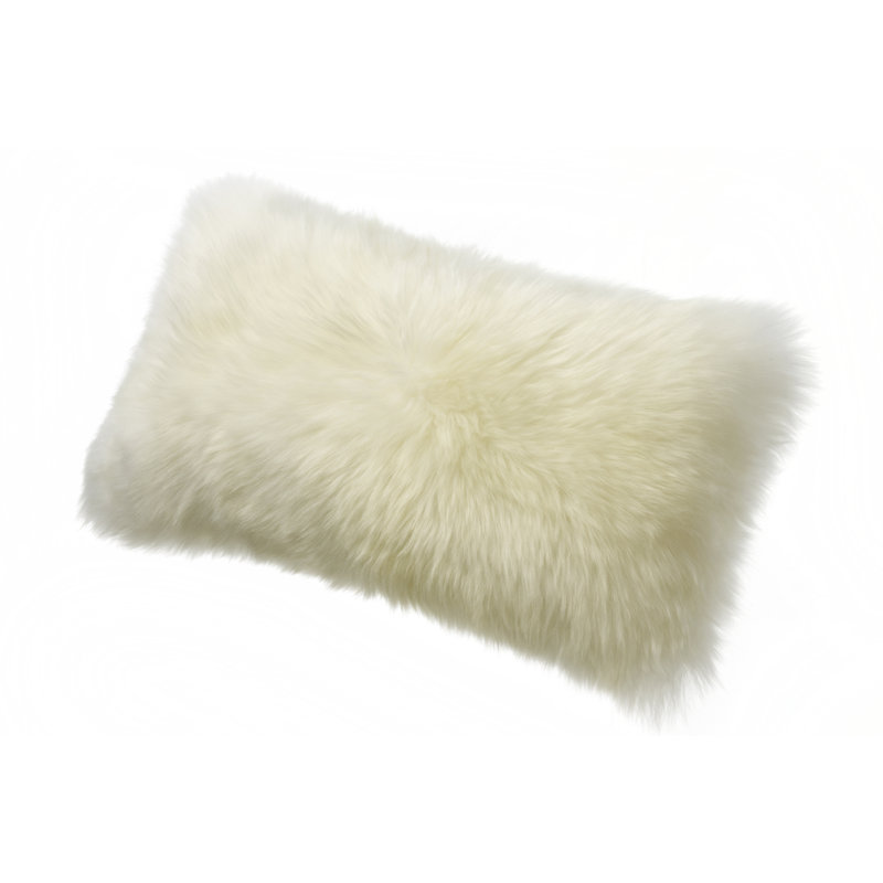 Sheepskin Throw Pillow, Ivory
