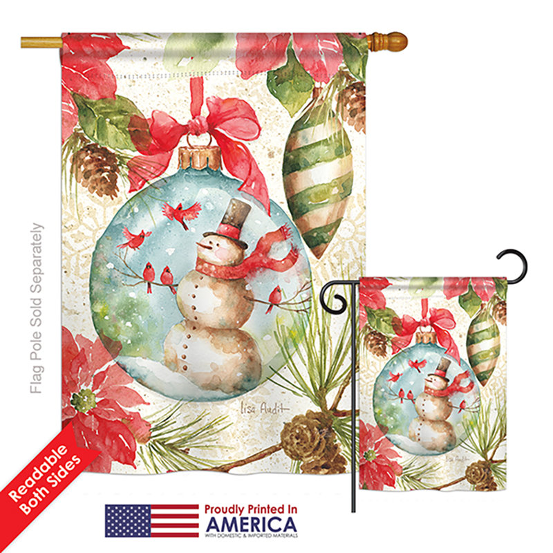 Double Sided Polyester Christmas Flag Set