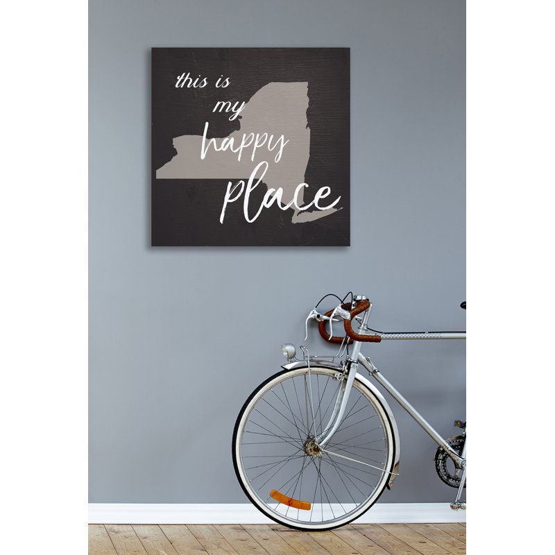 «This Is My Happy Place New York» par Daphne Polselli, reproduction d'art textuel, Toile tendue, H 24 po x l 24 po