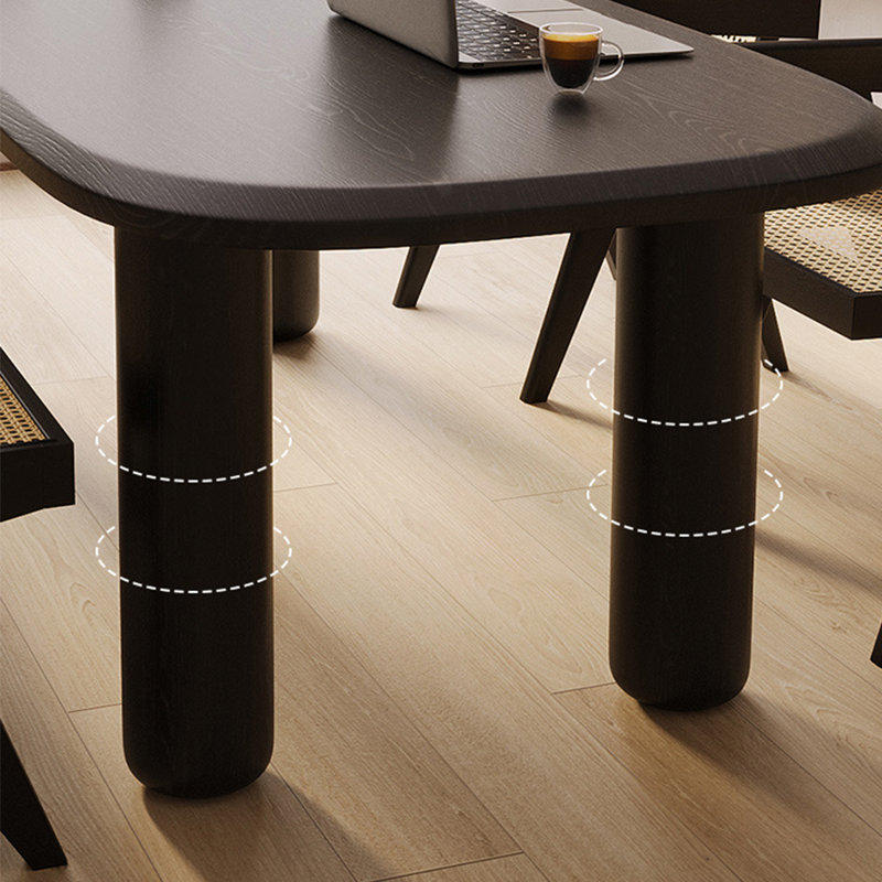 Ensemble de table de salle à manger en bois massif de style français, H 29,5 po x L 78,7 po x l 35,4 po
