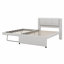 Lit plateforme tapissier avec lit gigogne-413692908