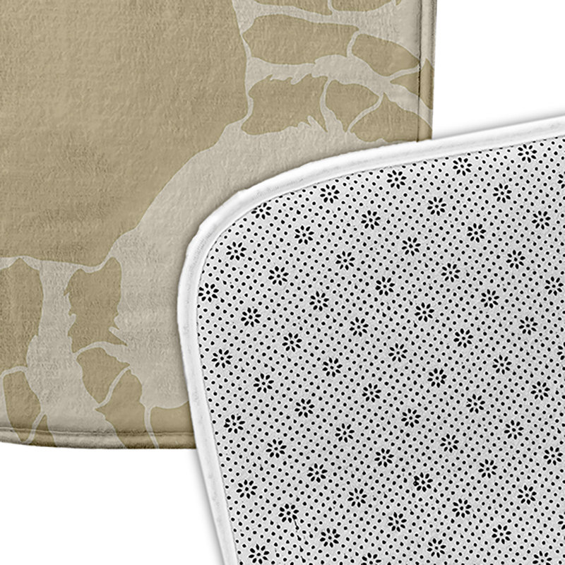 Tapis de bain Crab Dip, L 17 po x L 24 po, Brun clair