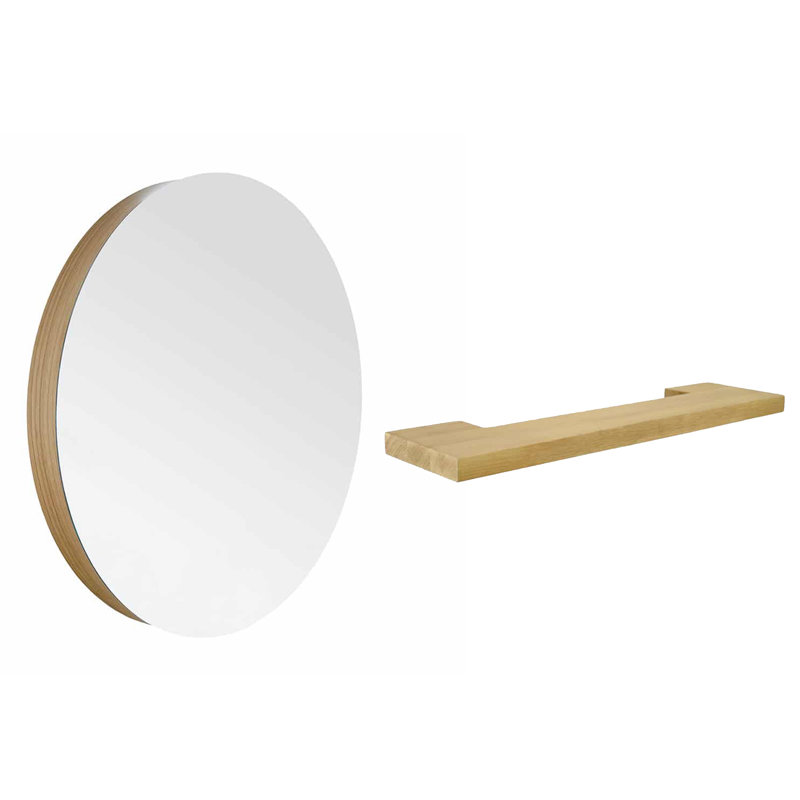 Tablette flottante en chêne Solace (tablette seulement), H 1,5 po x l 25 po x P 6,5 po, Chêne lever de soleil