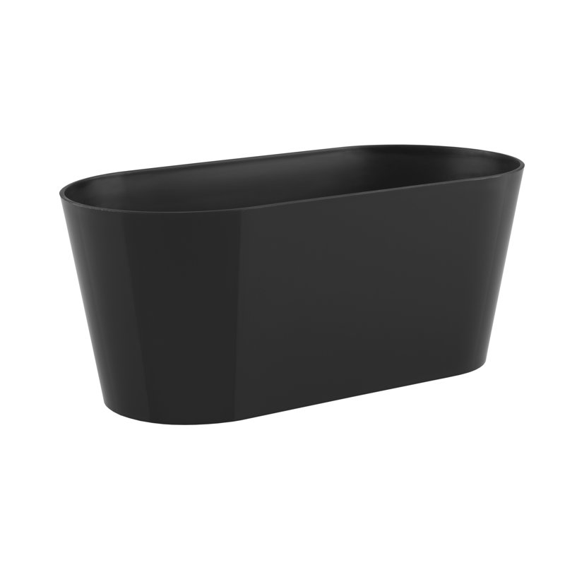 Pot à fleurs en plastique Julissa, Noir
