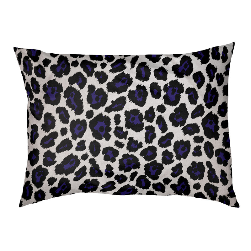 Coussin d'extérieur Seattle, Petit (l 18 po x P 28 po x H 4 po), Blanc / mauve / noir