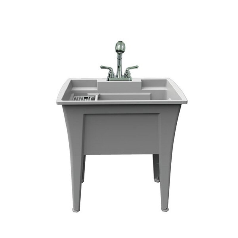 Évier à lessive autoportant avec robinet L 22 po x l 32 po Clanton