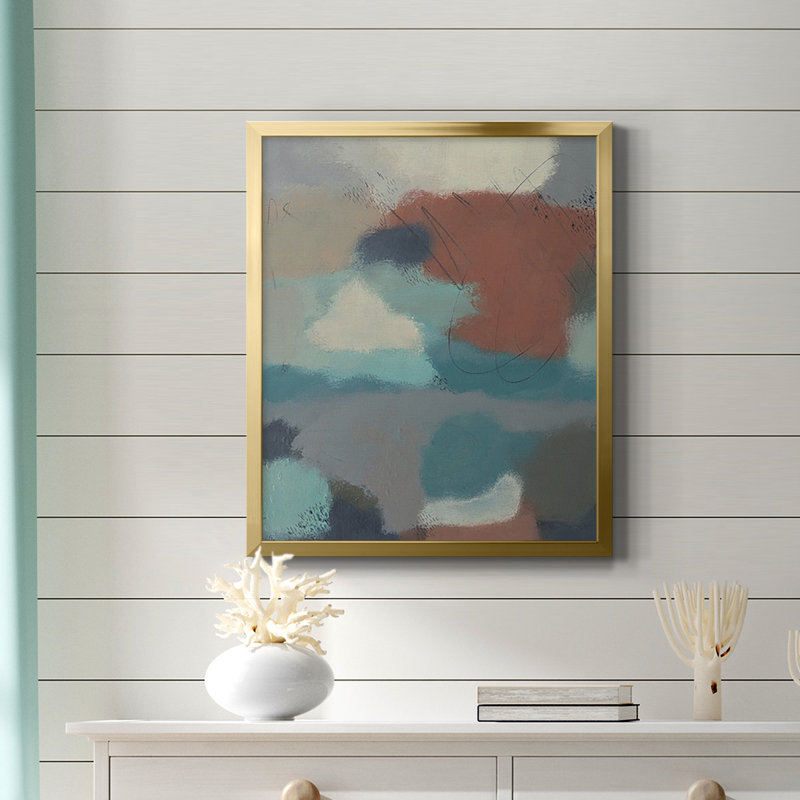 Floating By I Premium Framed Canvas - Ready to Hang, 20" H x 16" W, Gold