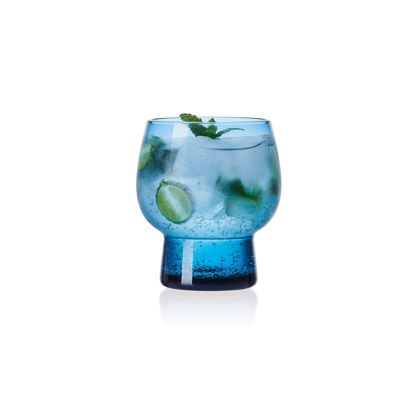 Mikasa 14-Oz Phoebe DOF Set Of 4 Glasses, Smoke, Blue