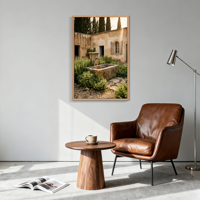 Ensemble de 1 tableau sur toile de style jardin rustique, 48"H x 32"W, Natural