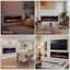 Foyer électrique 60 "avec flamme 12 couleurs - encastré / mural, télécommande-1814733712
