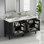 Ensemble de meuble-lavabo 60 po avec lavabo double 60 po, lavabo en céramique, portes à fermeture en douceur avec tablette, tiroir de rangement