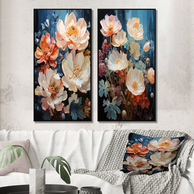 " China Art Graceful Blossoms " 2 - Pieces
