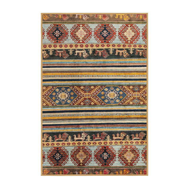 Abstract Indoor Rug, Rectangle 7' x 9'