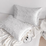 Pillowcases, Satin Pillowcases for Hair and Skin, White Marbling With Envelope Closure - NTBAY