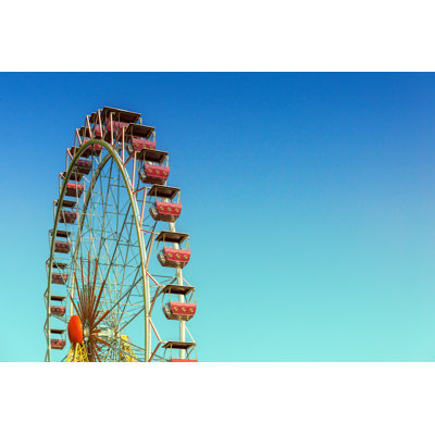 Red Ferris On Blue Sky by Dim4ik-69 - Wrapped Canvas Print