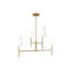 Barbara Barry Key 4 Light Dining Room Chandelier With White Linen Shade-2013962551