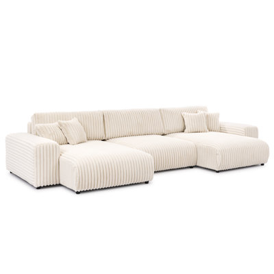 Mollis 6 Seater Corduroy Sofa Bed