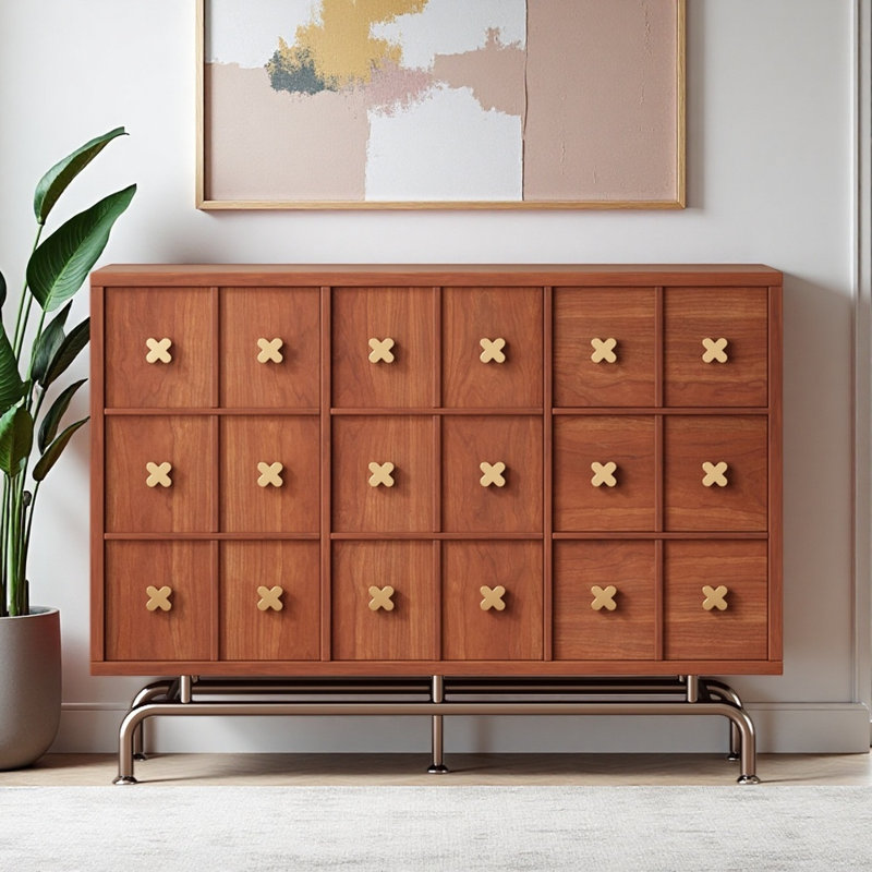 Armoire décorative simple de style français, Brun