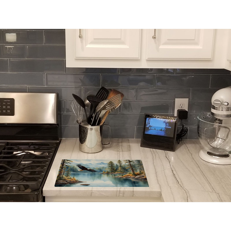 Eagle in Flight Glass Cutting Board