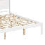 Structure de lit en bois avec tête de lit, structure de lit plateforme en bois avec support à lattes-892219414