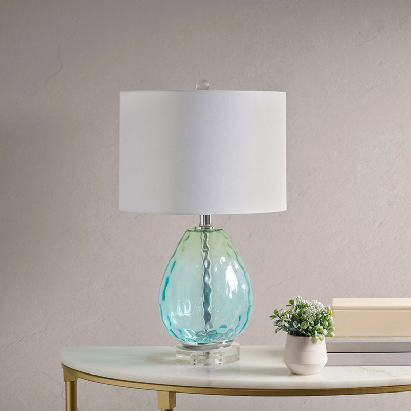 Lampe de table en verre