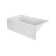 SIGNATURE® Rectangle Flat Front 6032 Removable Skirted Soaking LH Oyster