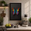 Jewelled Butterfly Geometric 1 Piece Wrapped Canvas Wall Art-445468385-445468311