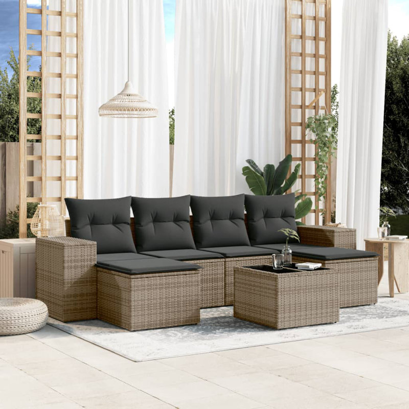 Vidaxl Garden Sofa Set Grey