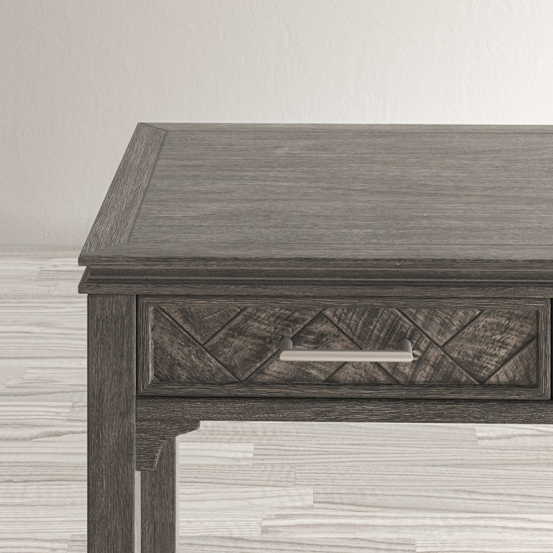 Itsham Desk with Built in Outlets, Gray
