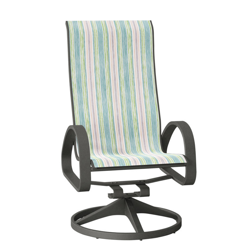 Fauteuil de patio pivotant Hiraku, Beacon taupe Sunbrella®, Graphite texturé