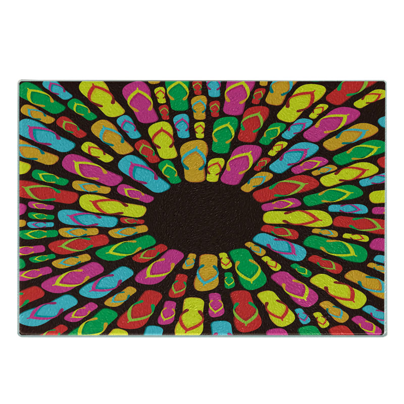 Multicolore pantoufles en verre trempé Ambesonne Flip Flop Mandala