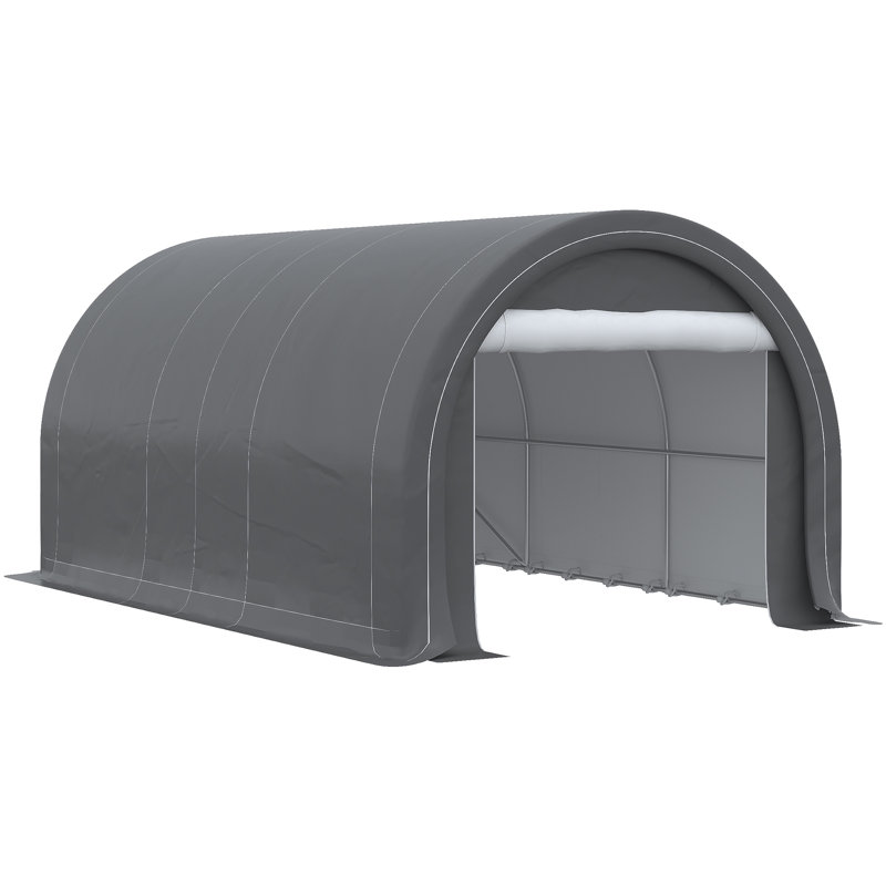 Outsunny 10' X 16' Carport, Gray, Gray