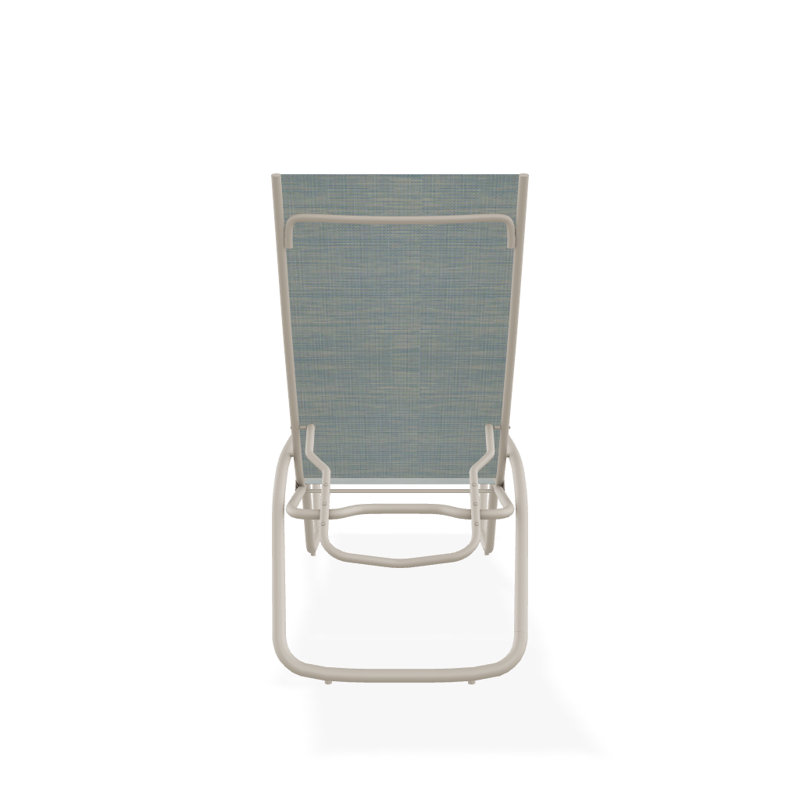 Outdoor Rust-Resistant Metal Chaise Lounge, Textured Desert, Baja