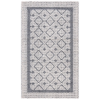 Segovia Natura Hand Woven Wool/Cotton Geometric Rug in Cream