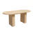 Oval Dining Table With Wood Strip Base-391441974