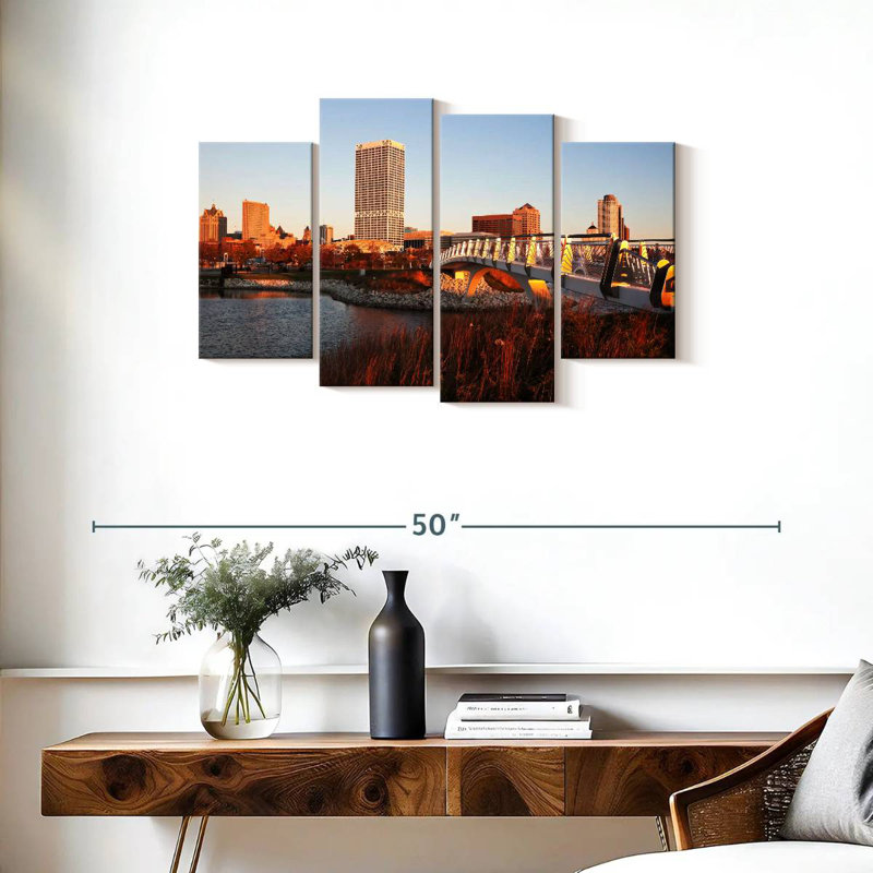 Sireci Milwaukee Autumn Sunset, 22" H x 36" W