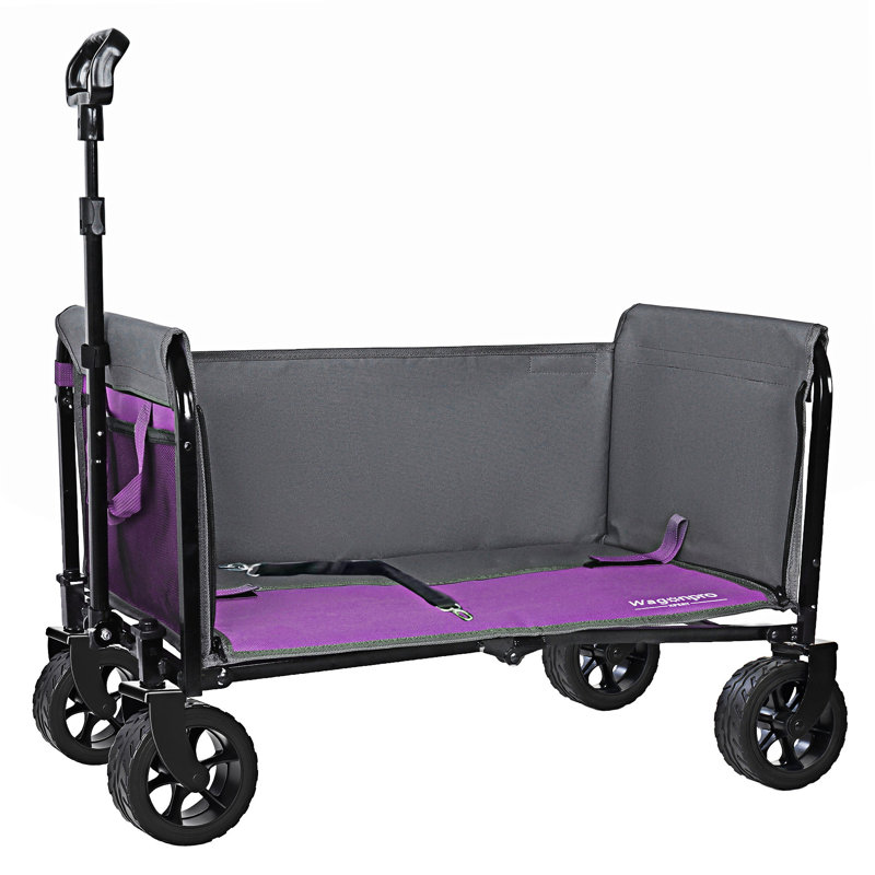 Convertible Folding Trolley With Storage, Purple